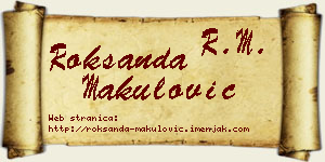 Roksanda Makulović vizit kartica